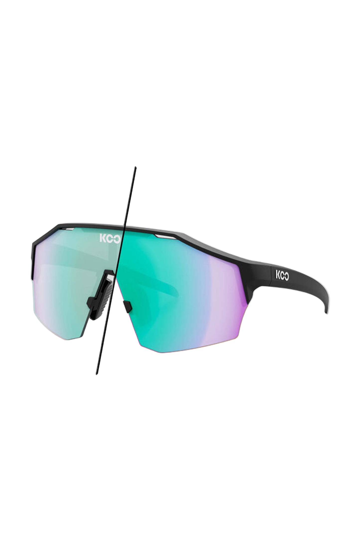KOO ALIBI cycling sunglasses - Black Matt / Photochromic Green Mirror OEY00009-848-L