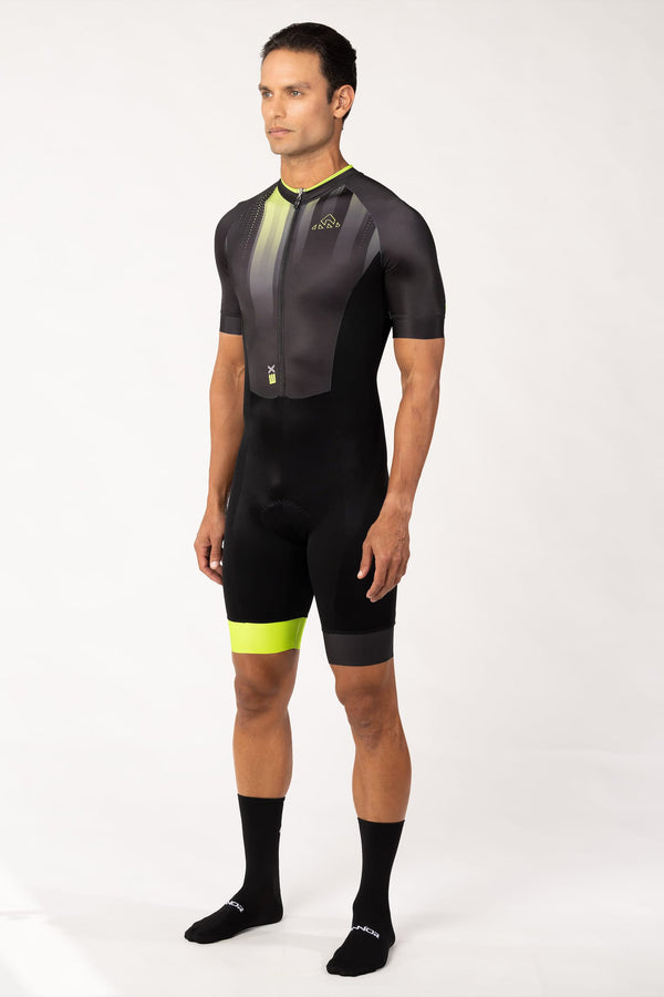  buy triathlon apparel   tri suits  miami -  triathlon store - mens black tri suit short sleeve lightweigh for long rides
