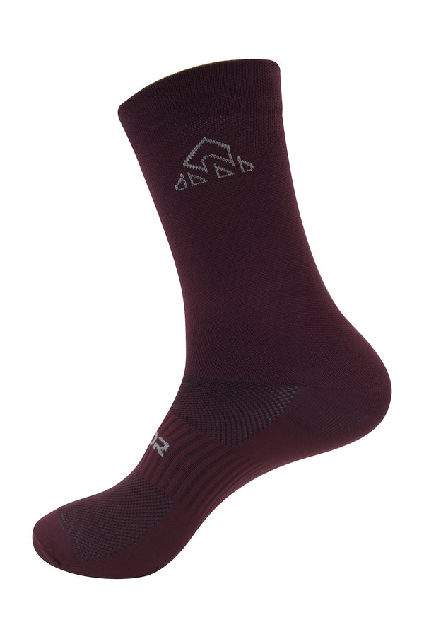  best  cycling socks in miami  -  clothes to wear biking - Unisex Burgundy Cycling Socks - best cycling sock