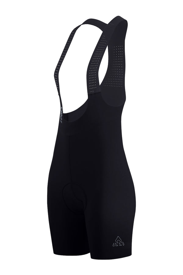  buy cycling bib shorts short sleeve | ultimate comfort and performance  miami -  bicycle gear wear - women's black cycling bib shorts padded for amateur cyclists with mesh straps