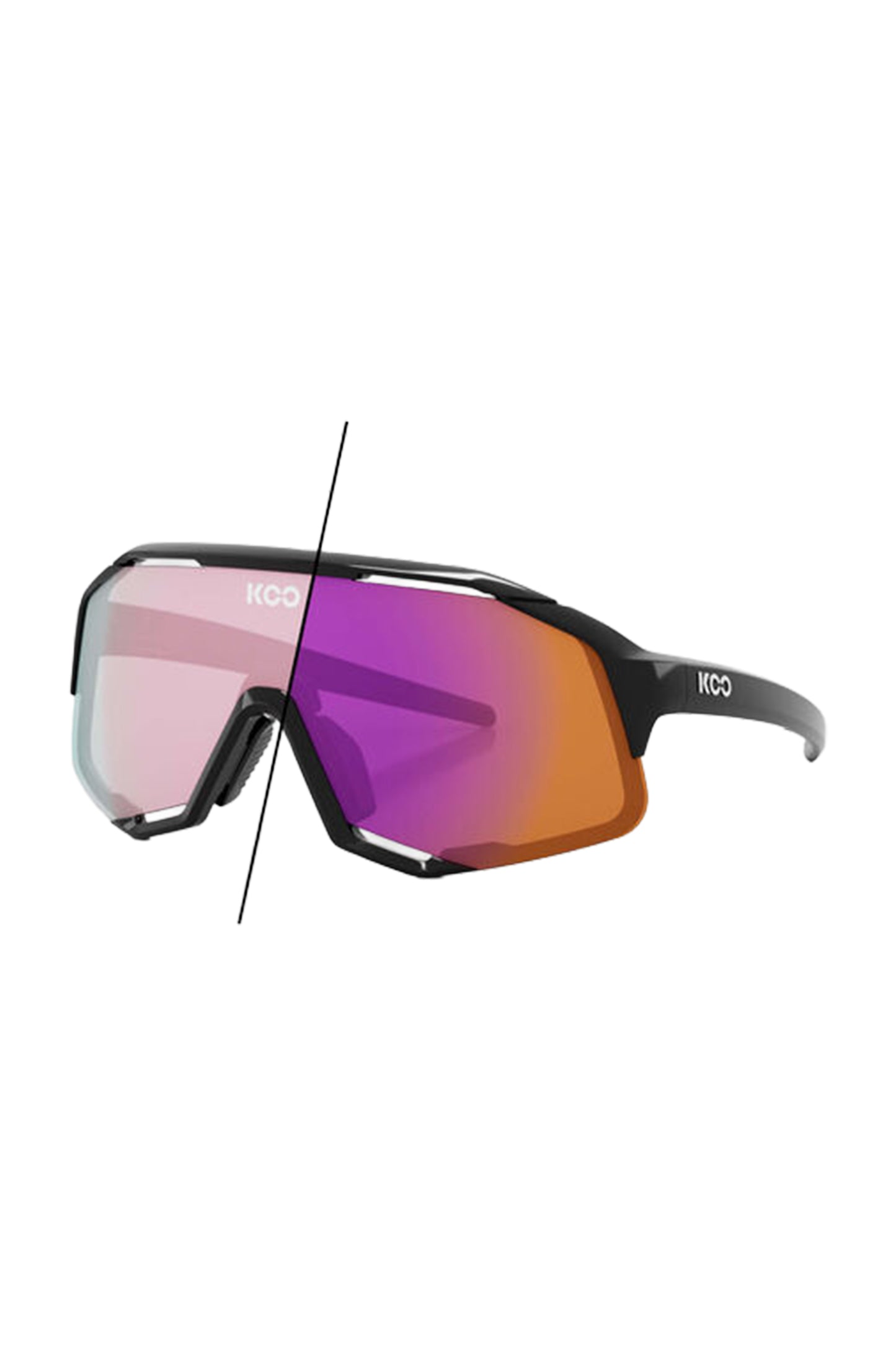 KOO Demos Sunglasses - Black Fuchsia Photochromic Mirror OEY00005-971 Elevate your eyewear game with the KOO Demos Sunglasses in Black Fuchsia, featuring Photochromic Mirror lenses. Where premium protection meets unparalleled style.