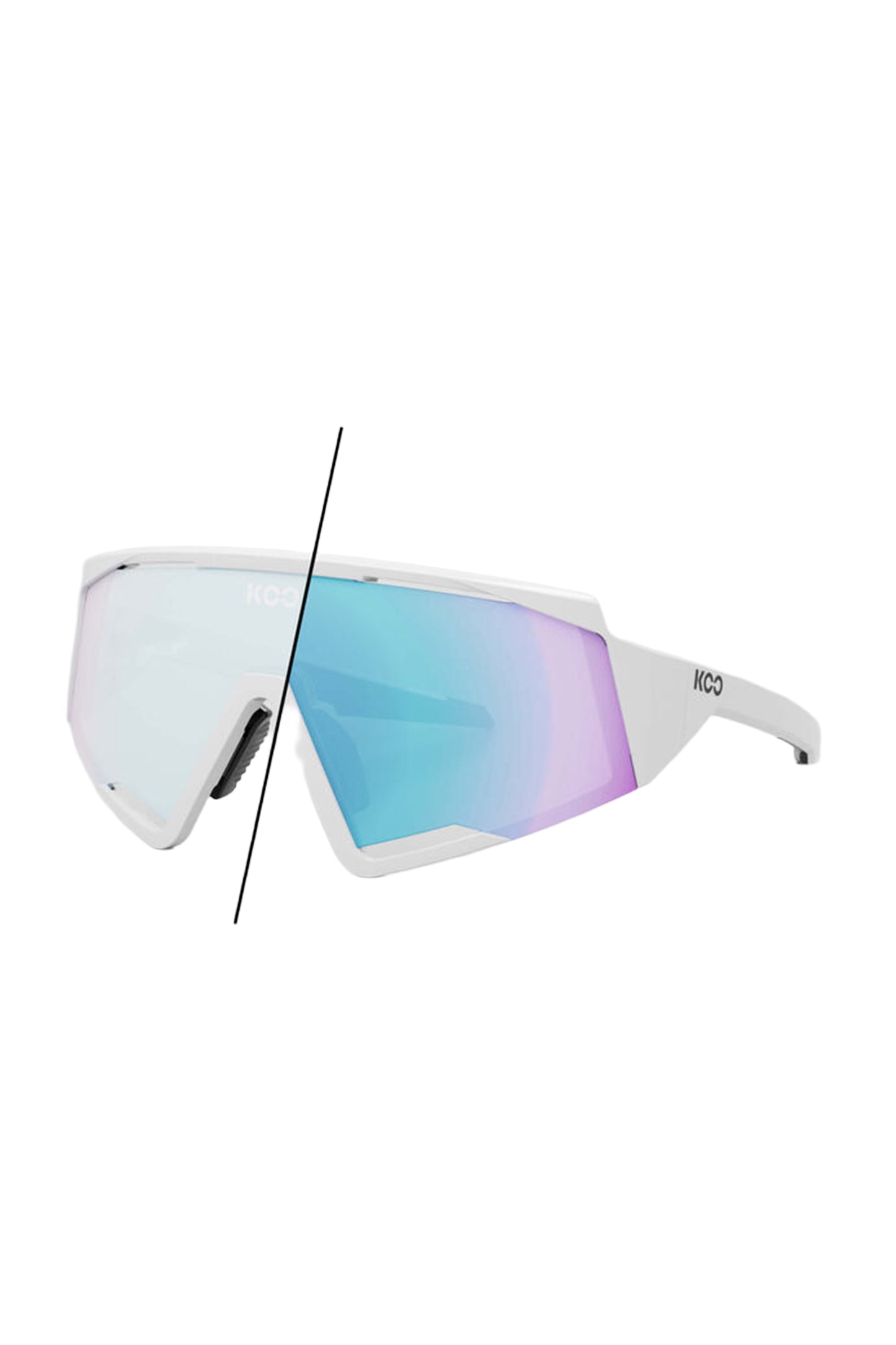 KOO SPECTRO Sunglasses - White Turquoise Photochromic Mirror EY00004-972