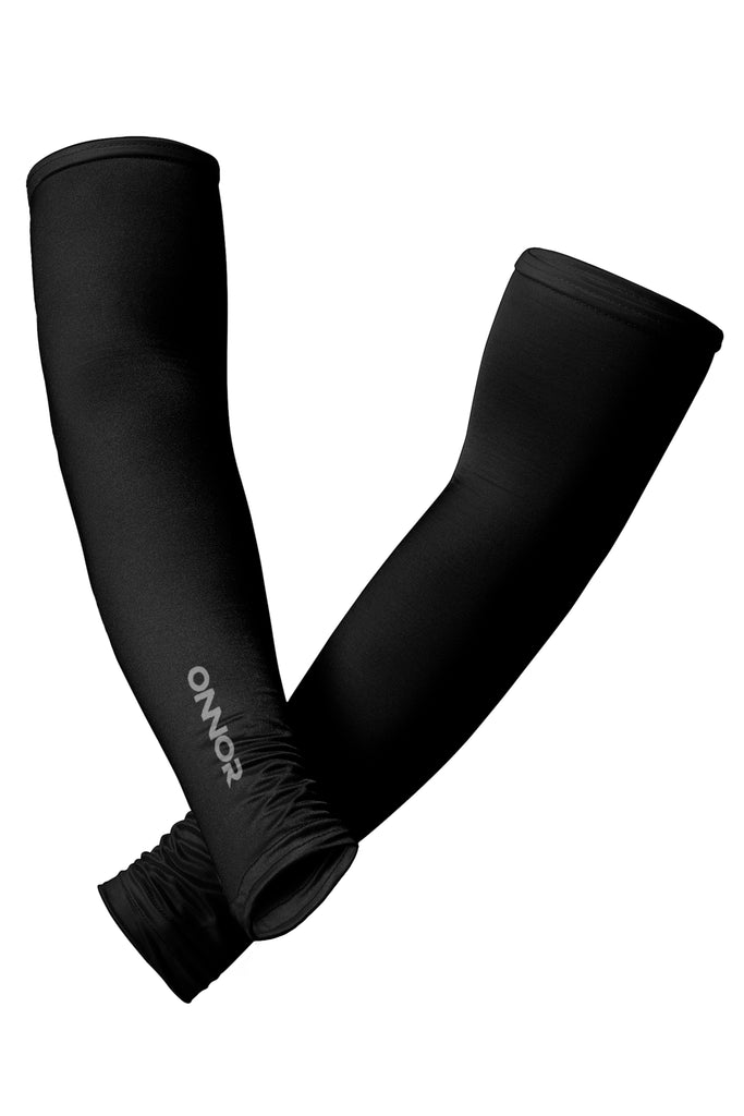 Men's Black PRO Cycling Arm Sleeves - men's black arm sleeves - Men's Black PRO Cycling Arm Sleeves