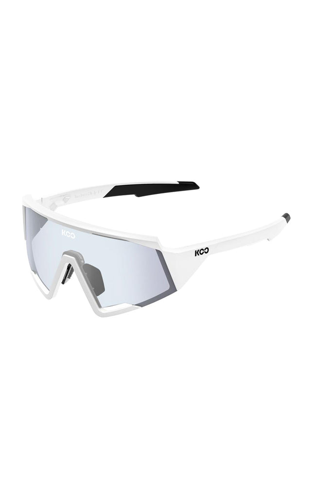 KOO SPECTRO Sunglasses - White Turquoise Photochromic Mirror - men's white matt / fuchsia photochromic sunglasses - KOO SPECTRO Sunglasses - White Turquoise Photochromic Mirror EY00004-972