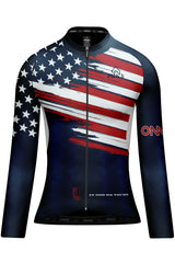Women's American Pride Elite Cycling Jersey Long Sleeve