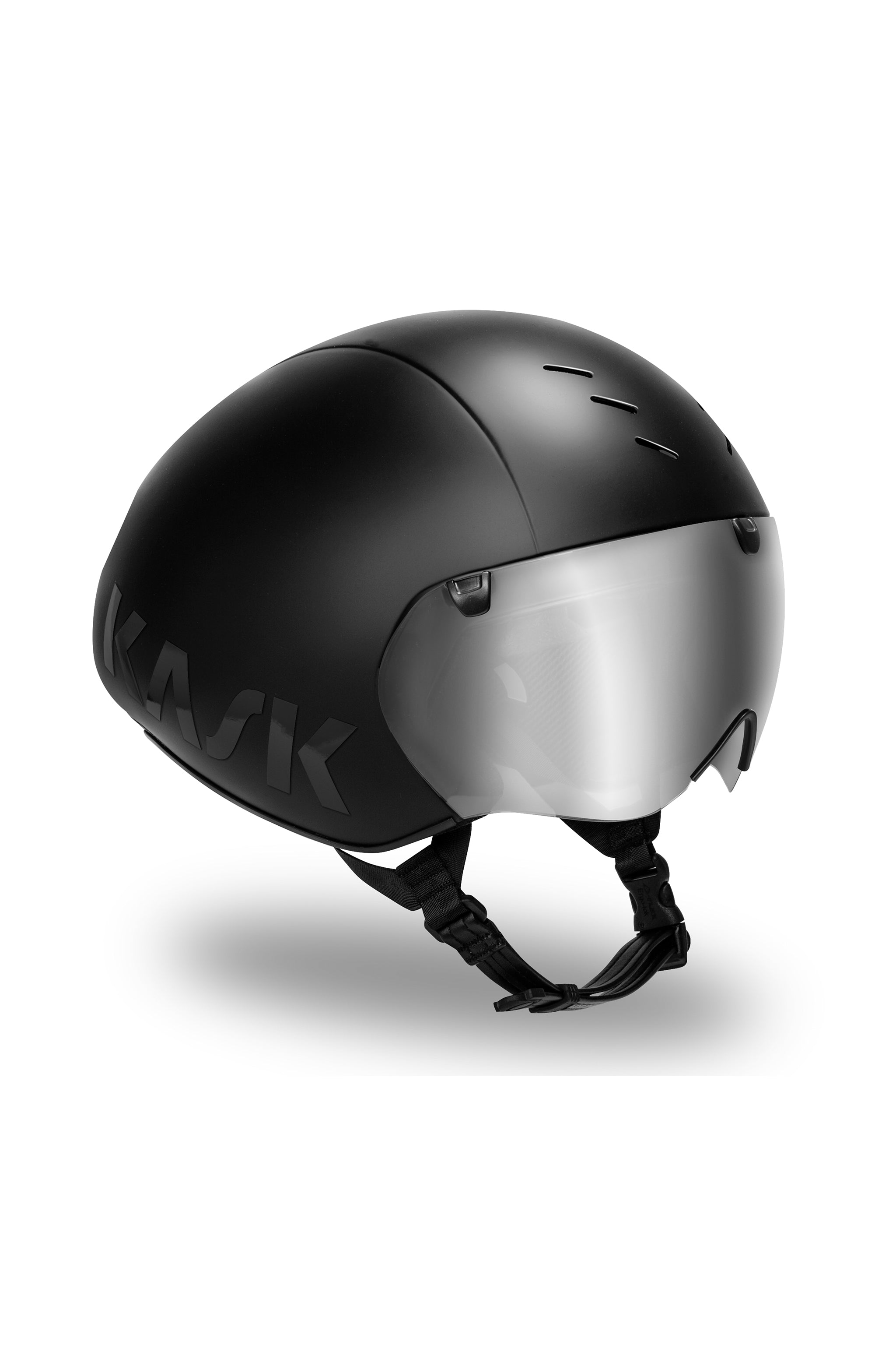 KASK Bambino Pro Cycling Helmet Black Matt CHE00042-211 Black Matt Kask Bambino Pro cycling helmet designed for aerodynamics and safety.