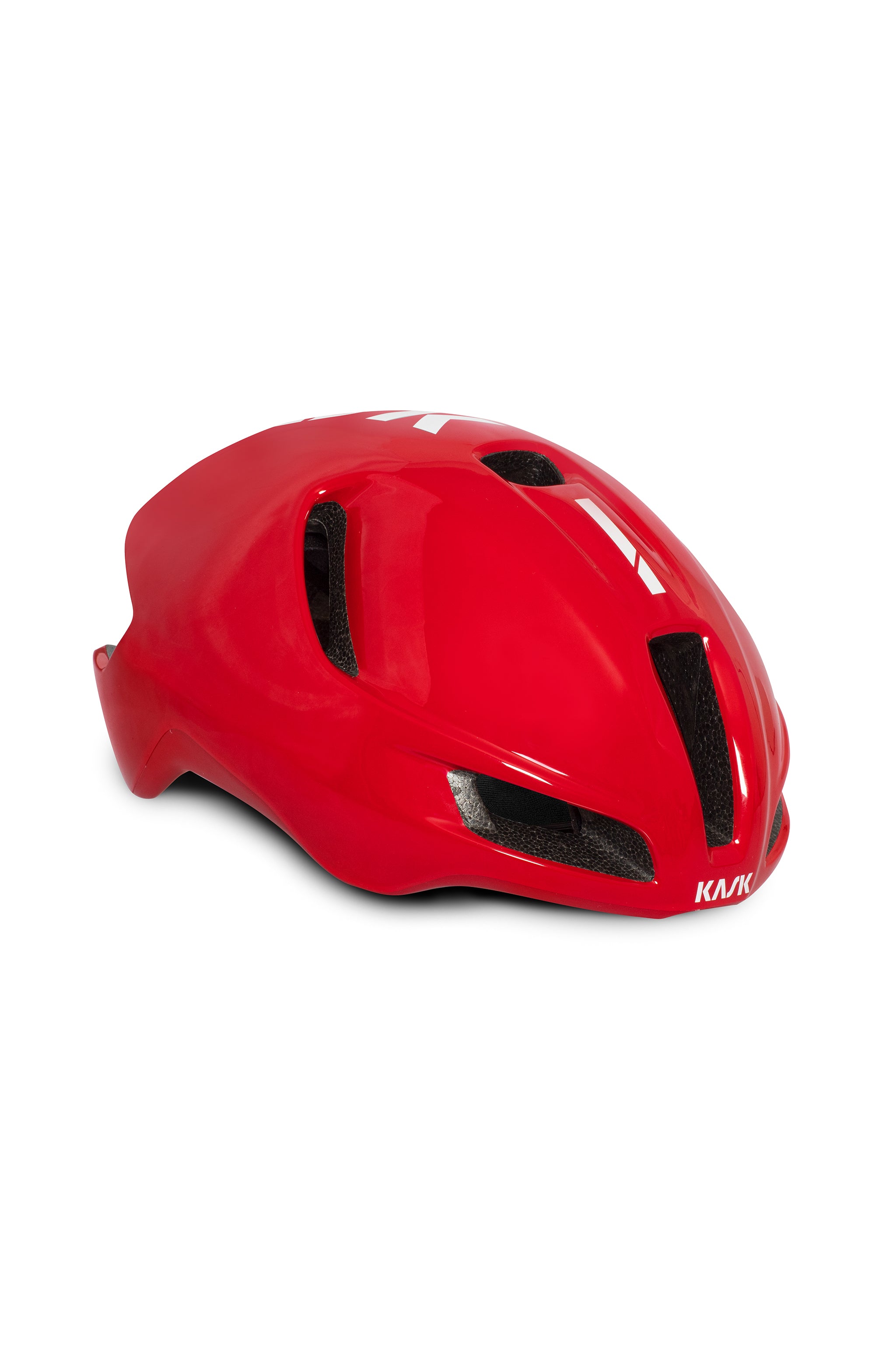 KASK Utopia Cycling Helmet Red/Black CHE00056-303 Red and Black Kask Utopia cycling helmet for enhanced aerodynamics and safety.