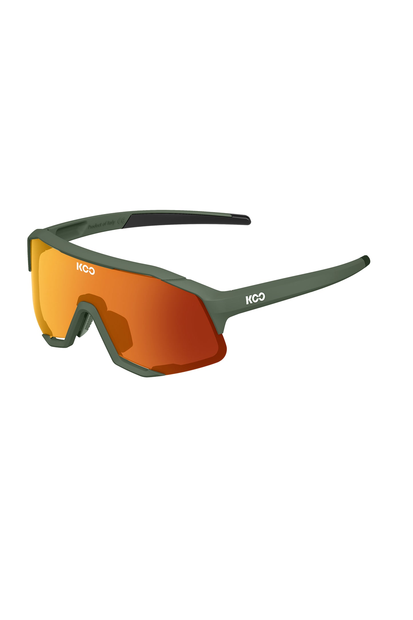KOO Demos Sunglasses - Green Matt / Orange OEY00005-946 Green Matt and Orange Koo Demos sunglasses for a unique and protective eyewear choice.