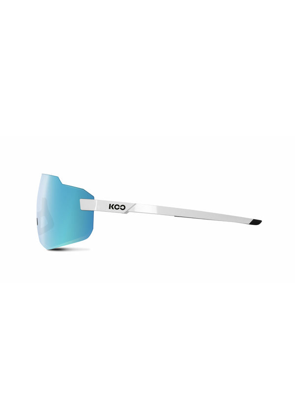   KOO Supernova Sunglasses - White/Turquoise Lenses Koo Supernova sunglasses with turquoise lenses for optimal UV protection and style.
