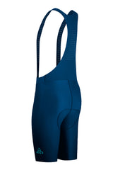 Close-up of the seamless construction and high-quality fabric of the ONNOR Men's Peacock Blue Cycling Bib