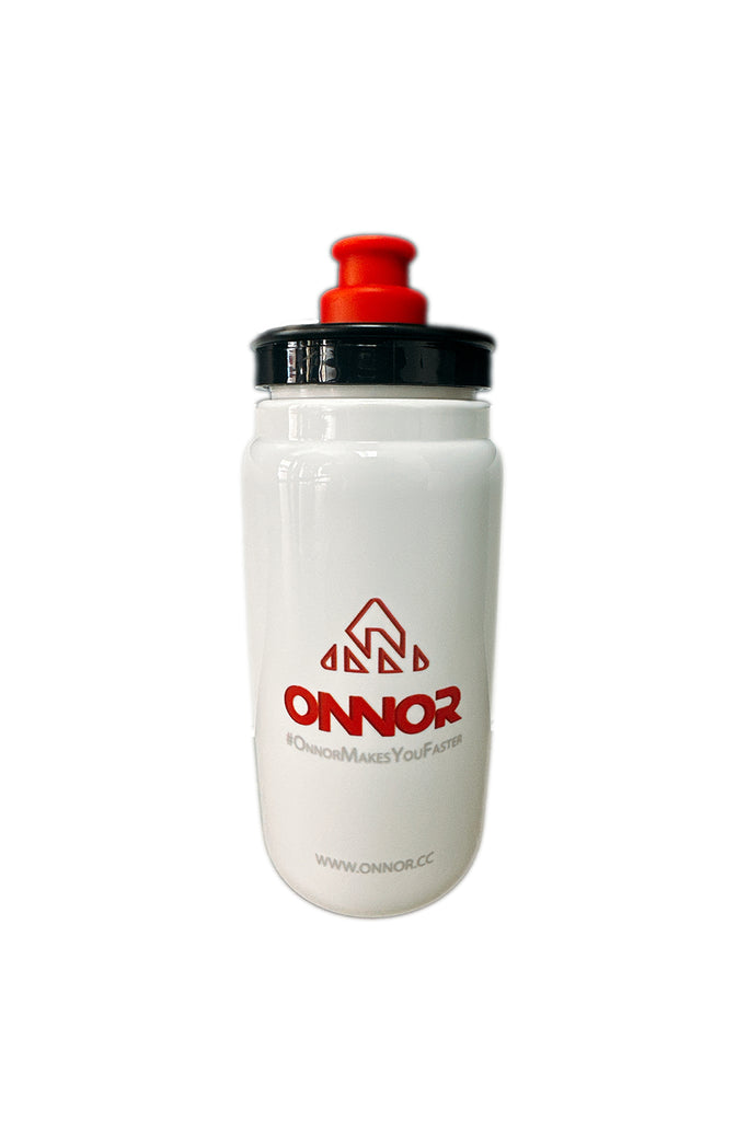 Elite 550ml Fly Water Bottle White - men's white water bottles - ONNOR Cycling Elite 550ml fly water bottle
