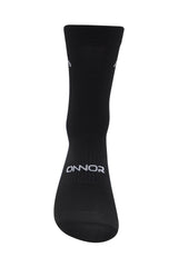 Unisex black sports socks for cycling, running, and training
