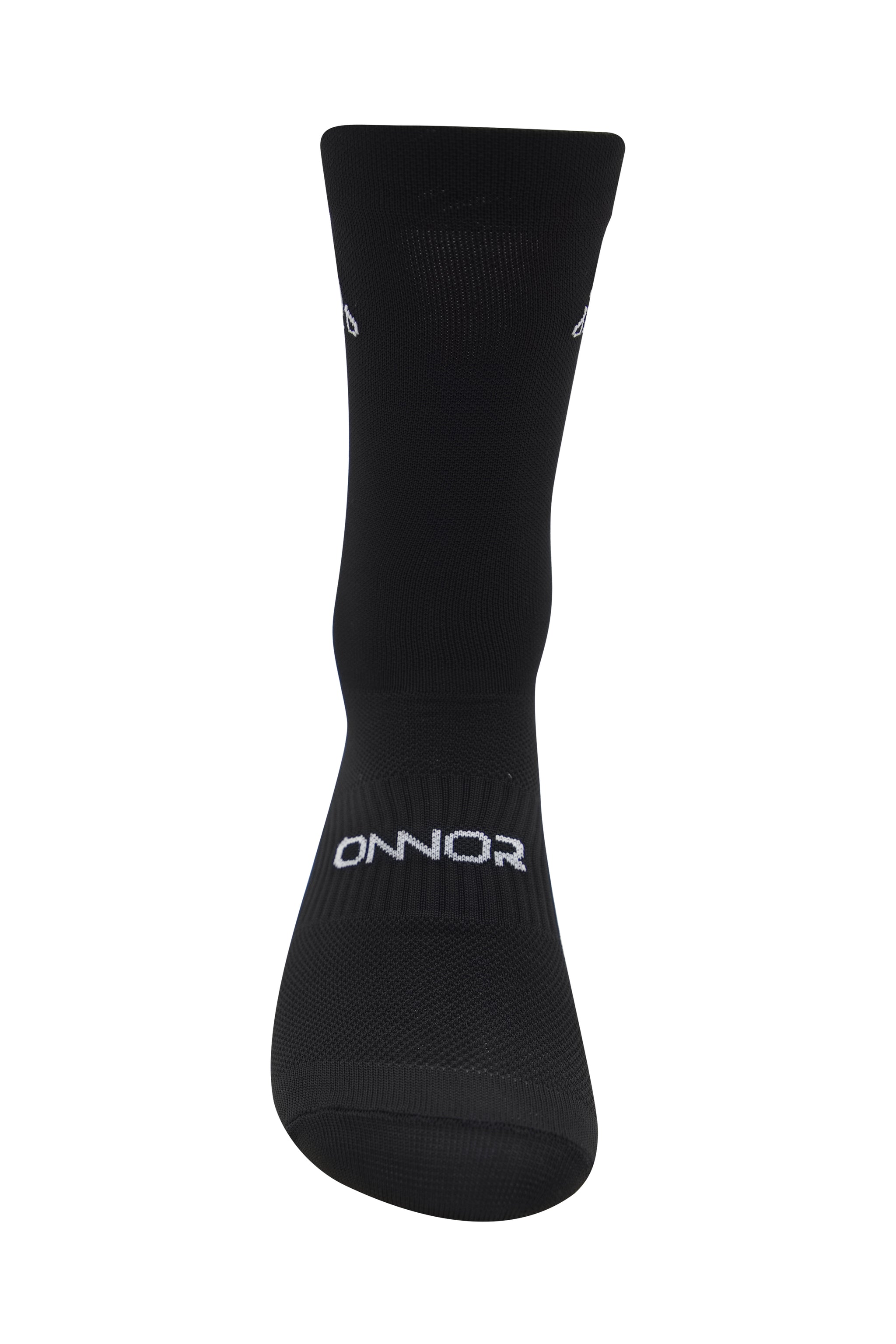 Unisex black sports socks for cycling, running, and training
