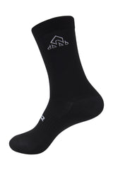 Unisex black sports socks for cycling, running, and training
