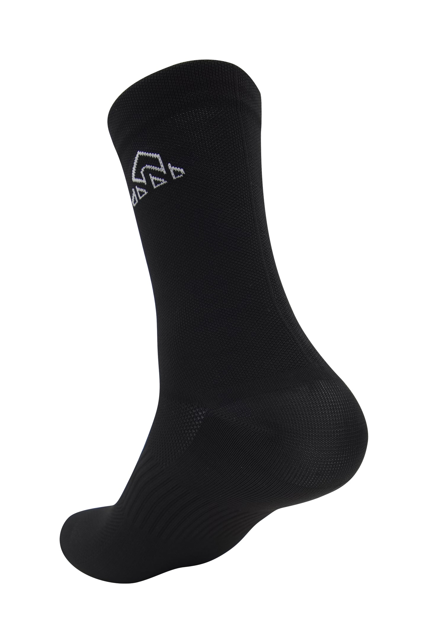 Unisex black sports socks for cycling, running, and training
