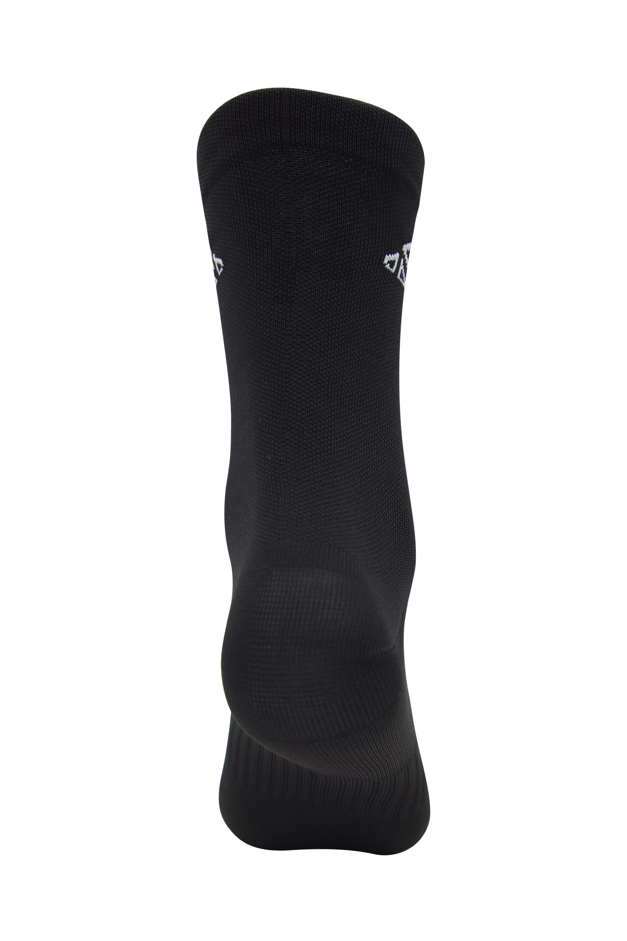 Unisex black sports socks for cycling, running, and training
