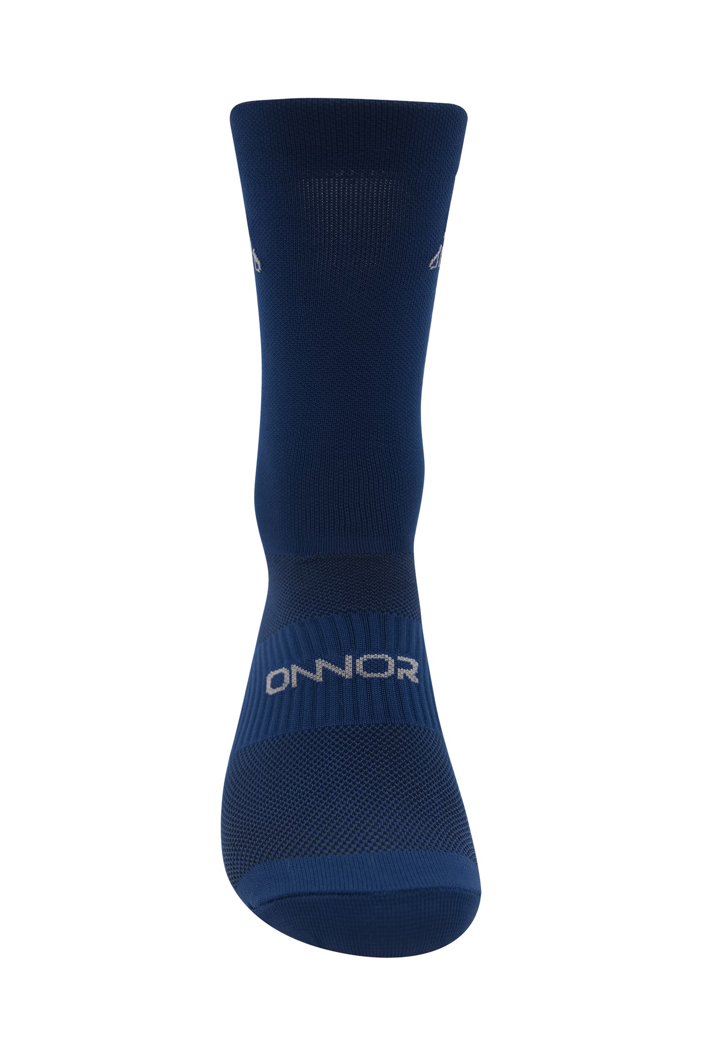 Unisex blue athletic socks for cycling, running, and fitness
