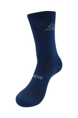Unisex blue athletic socks for cycling, running, and fitness
