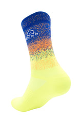 Unisex gradient blue and green sports socks for cycling, training, and workouts

