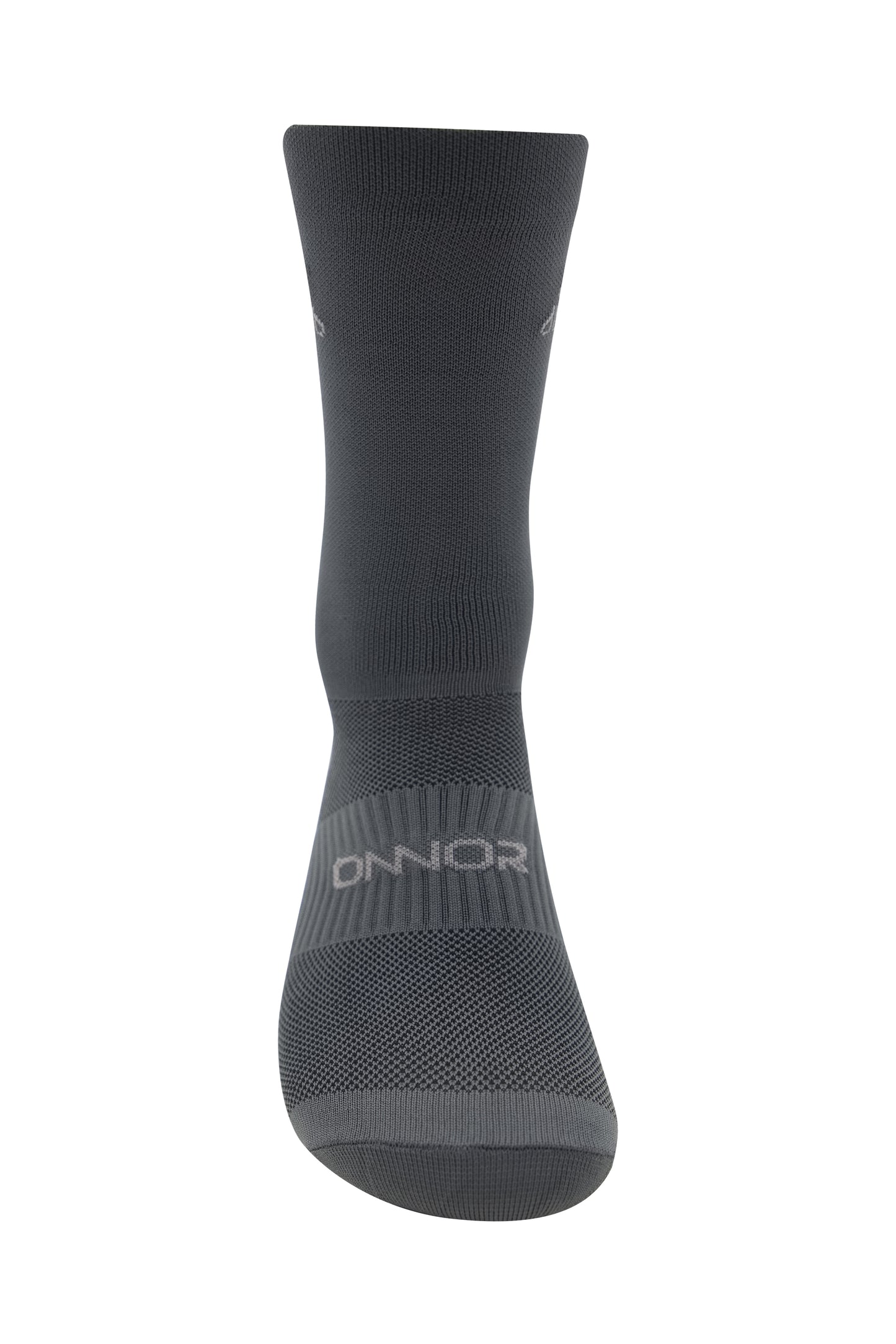 Unisex dark gray sports socks for cycling, running, and fitness activities

