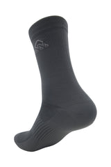 Unisex dark gray sports socks for cycling, running, and fitness activities
