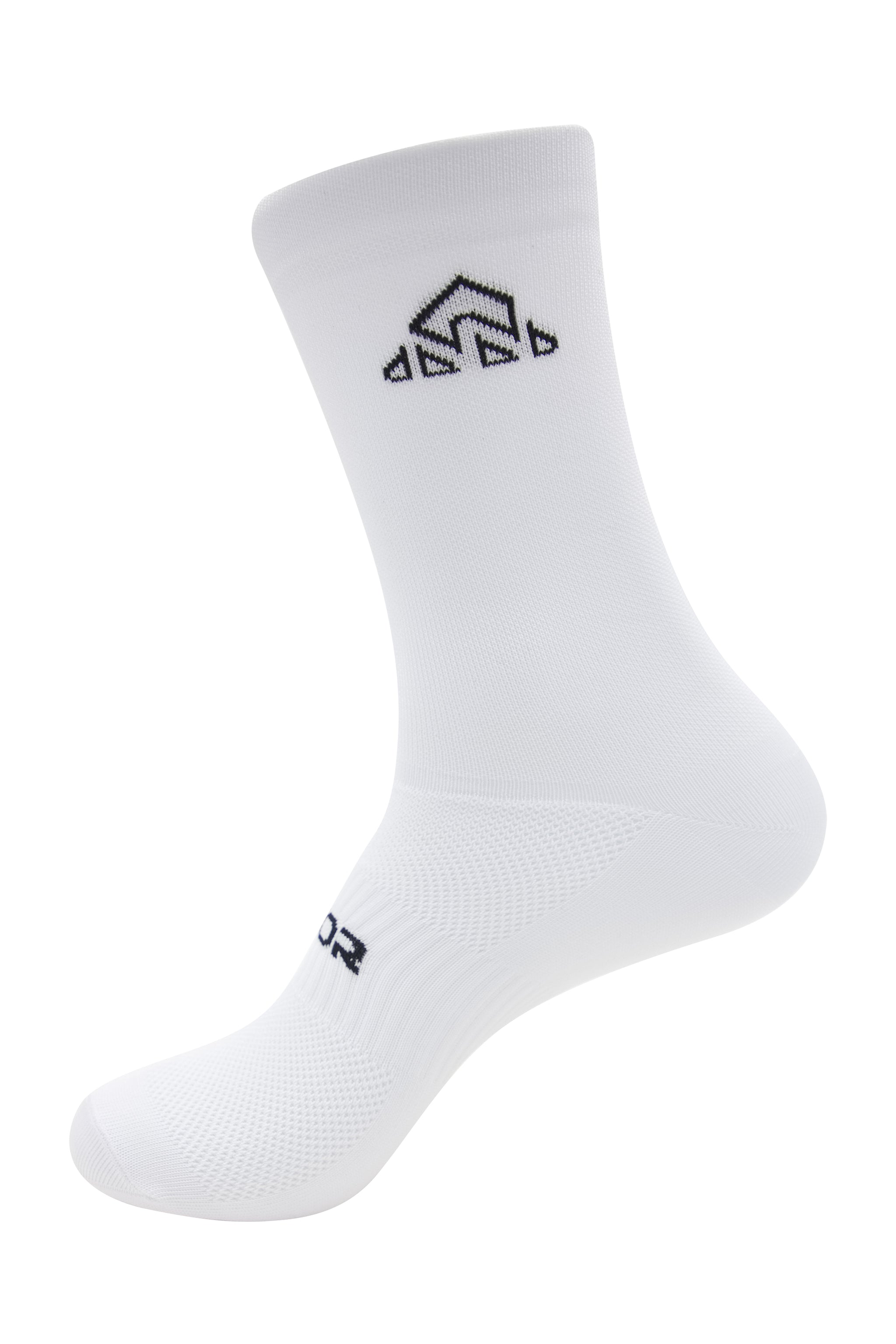 Unisex white sports socks for cycling, running, and fitness
