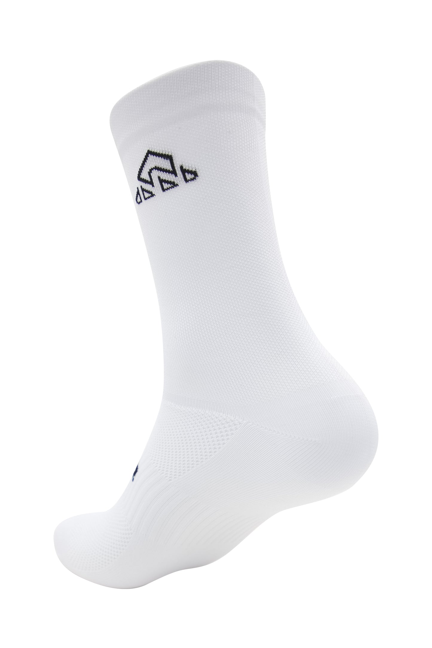 Unisex white sports socks for cycling, running, and fitness
