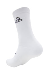 Unisex white sports socks for cycling, running, and fitness
