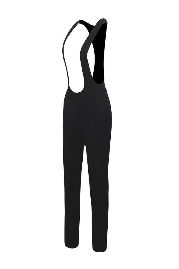  best sportswear online store  -  Close-up view of the broad shoulder straps on the Women's Black Elite Cycling Bib Tight from ONNOR. Designed for even pressure distribution, the straps enhance comfort during long rides, showcasing ONNOR's focus on rider-centric design and performance.