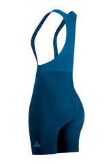 High-quality Women's Pro Cycling Bib in peacock blue colour