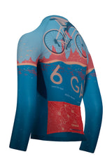 Image focusing on the fabric texture of the Women's SGC Elite Jersey Long Sleeve 2023 by ONNOR. Showcases the quality and durability of the jersey, perfectly designed for the challenging Six Gap of Georgia.
