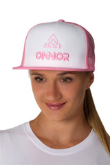 pink yupoong classic trucker hat women's classic trucker cap USA