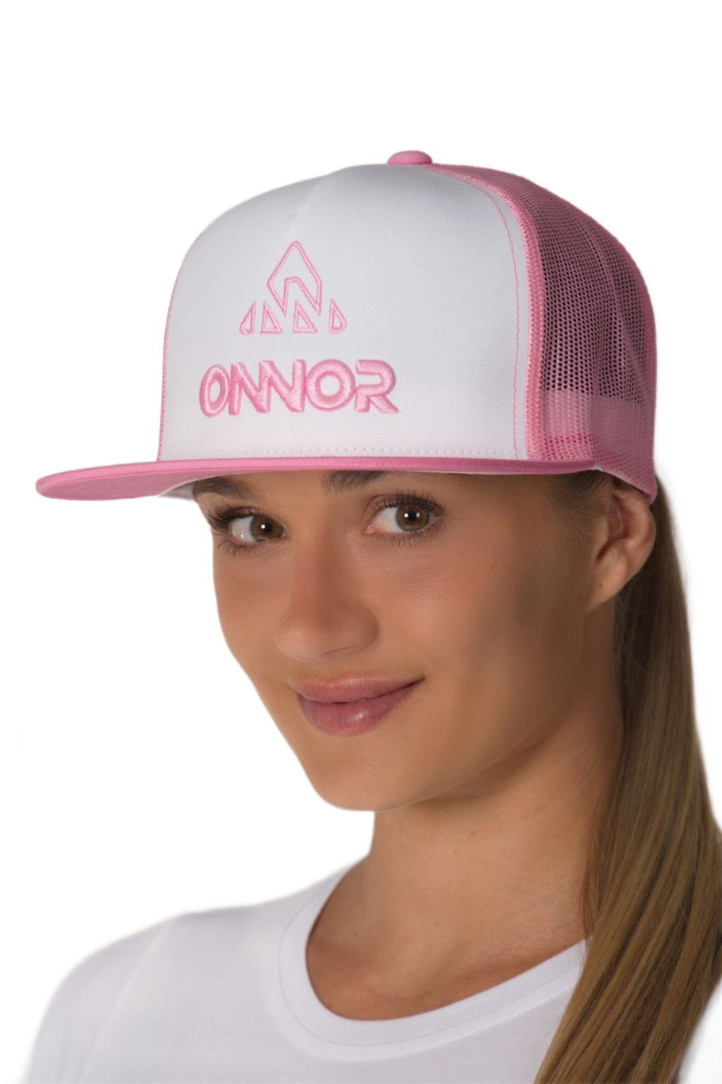 pink yupoong classic trucker hats women's classic trucker hats USA