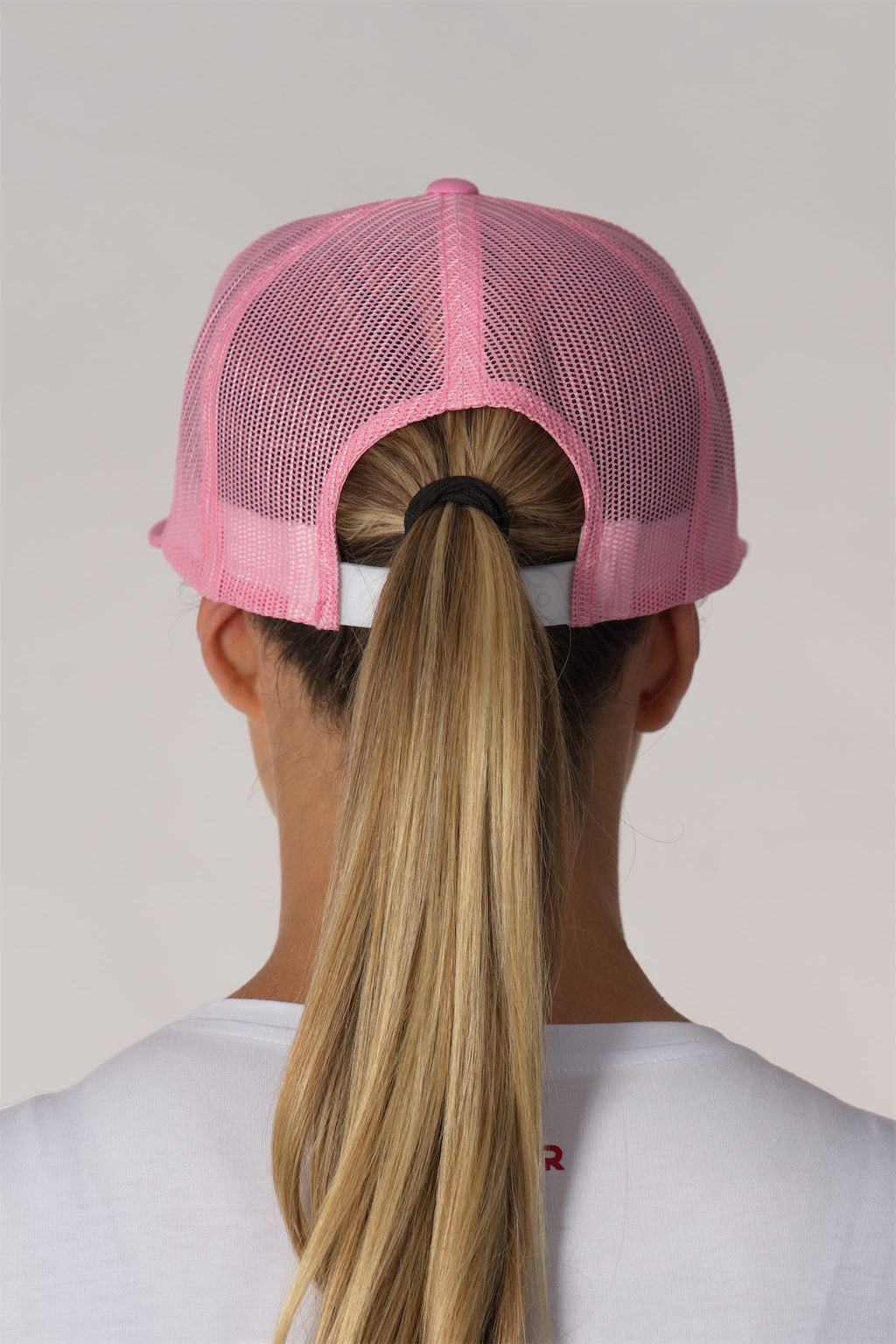 pink yupoong trucker hats women's retro trucker cap miami beach