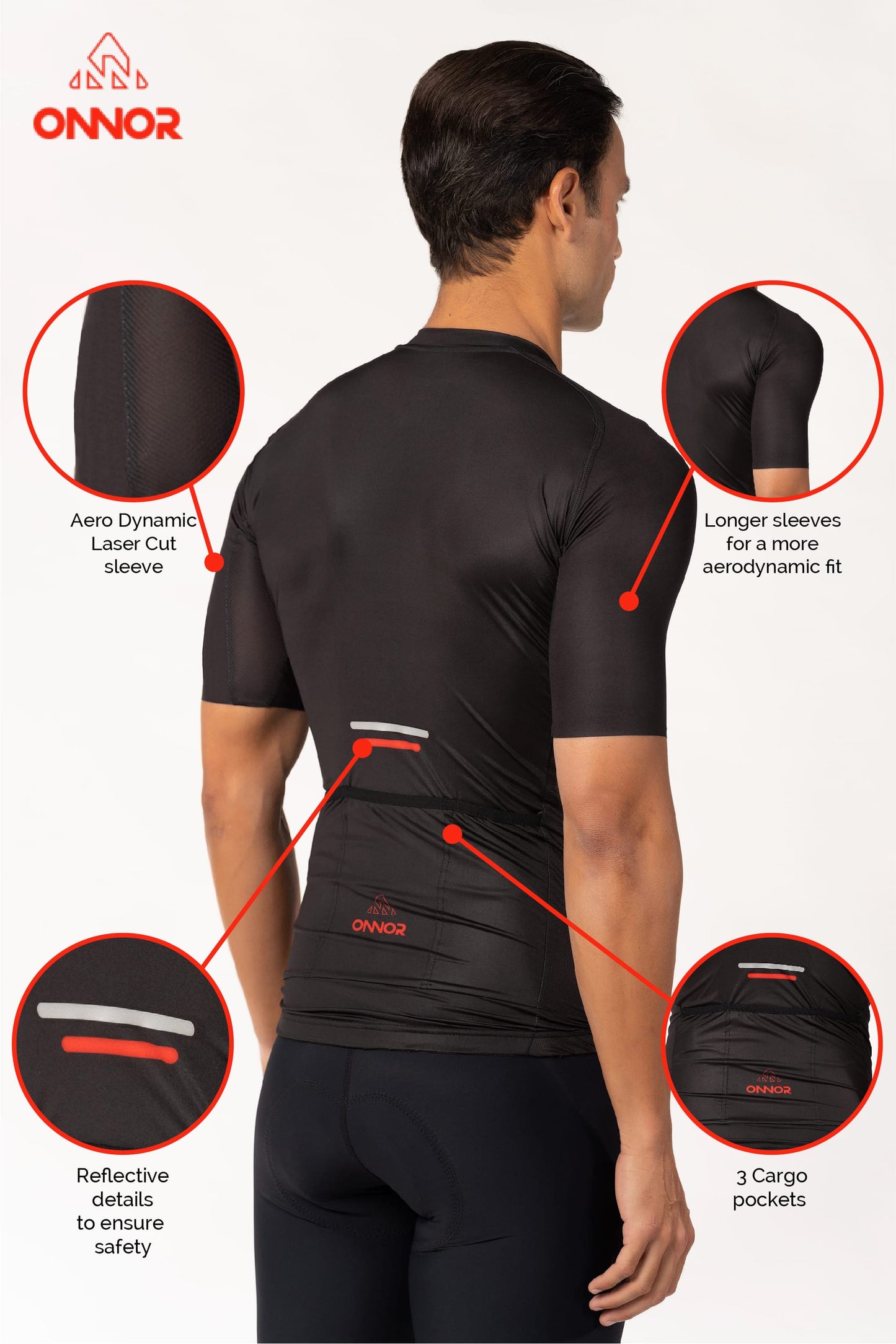 Men's Elite Cycling Jersey Short Sleeve - Black