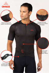 Men's Elite Cycling Jersey Short Sleeve - Black