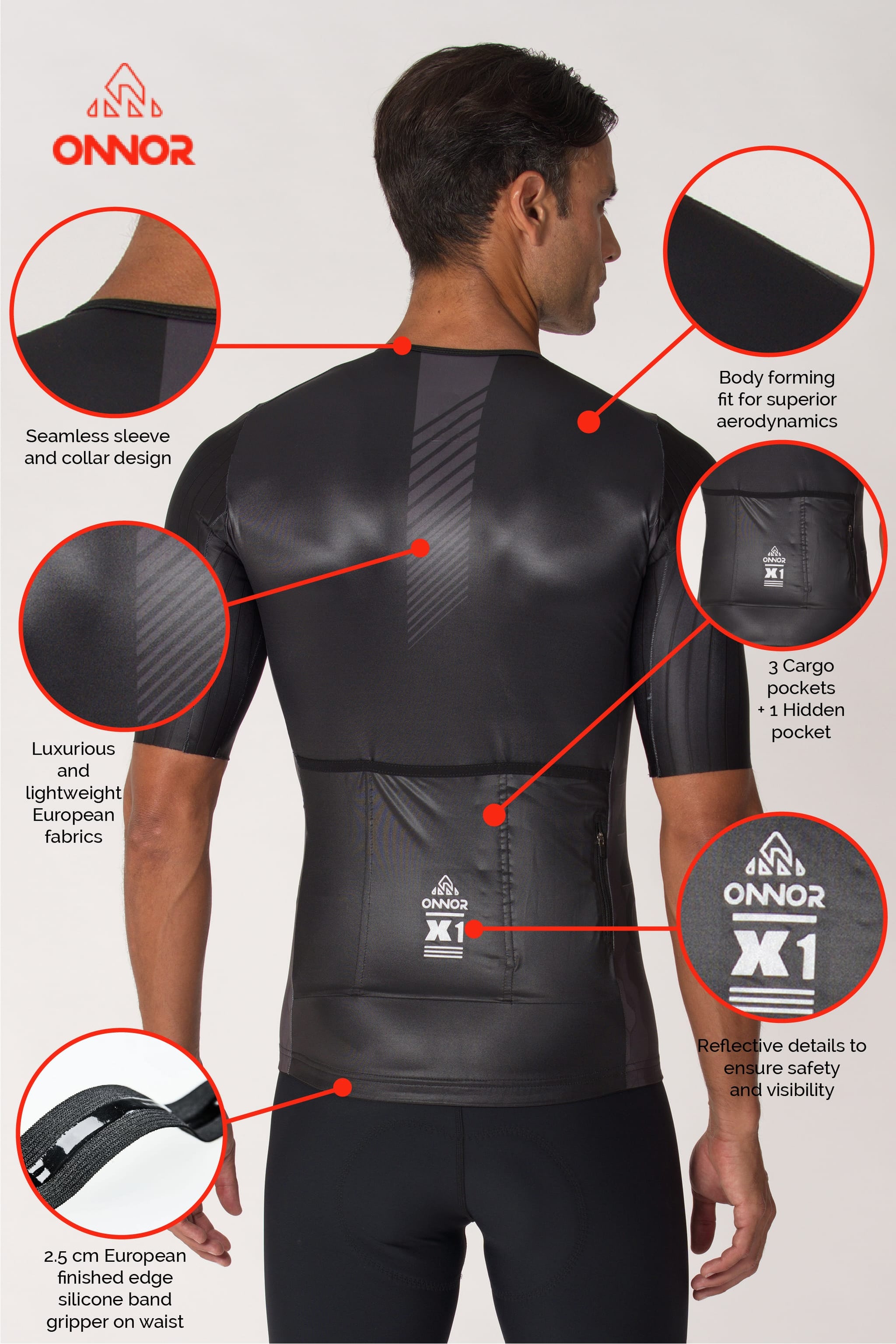 A guy's biking shirt with short sleeves, perfect for male cyclists. This men's cycle jersey combines style and functionality, ensuring a great biking experience.