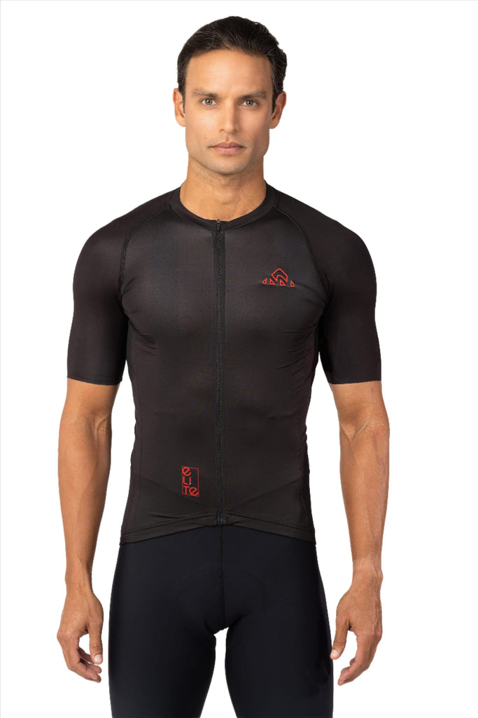 Men's Elite Cycling Jersey Short Sleeve - Black - men's black jerseys short sleeve - Men's Elite Cycling Jersey Short Sleeve - Black