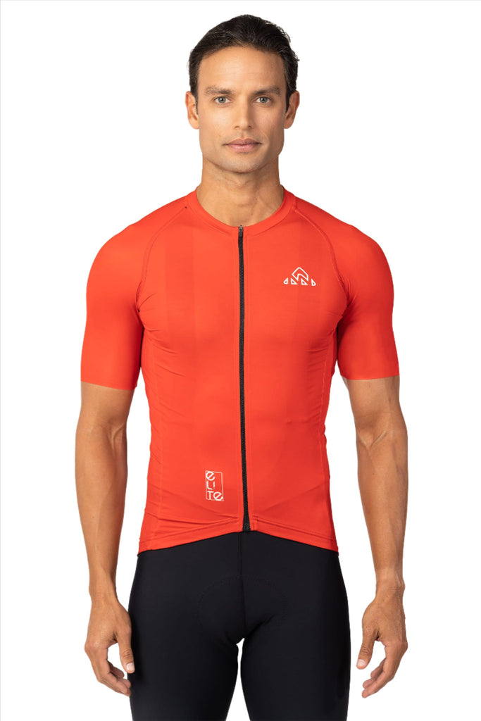 Men's Elite Jersey Short Sleeve - Red - men's red jerseys short sleeve - biking wear, men's red elite cycling jersey