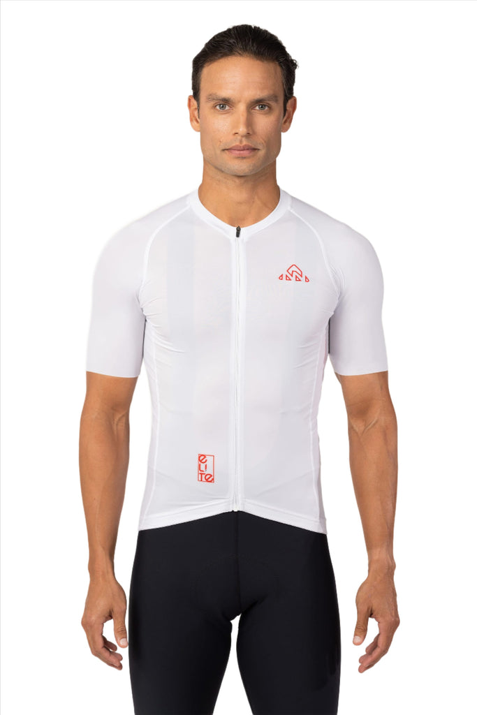 Men's Elite Cycling Jersey Short Sleeve - White - men's white jerseys short sleeve - Men's Elite Cycling Jersey Short Sleeve - White