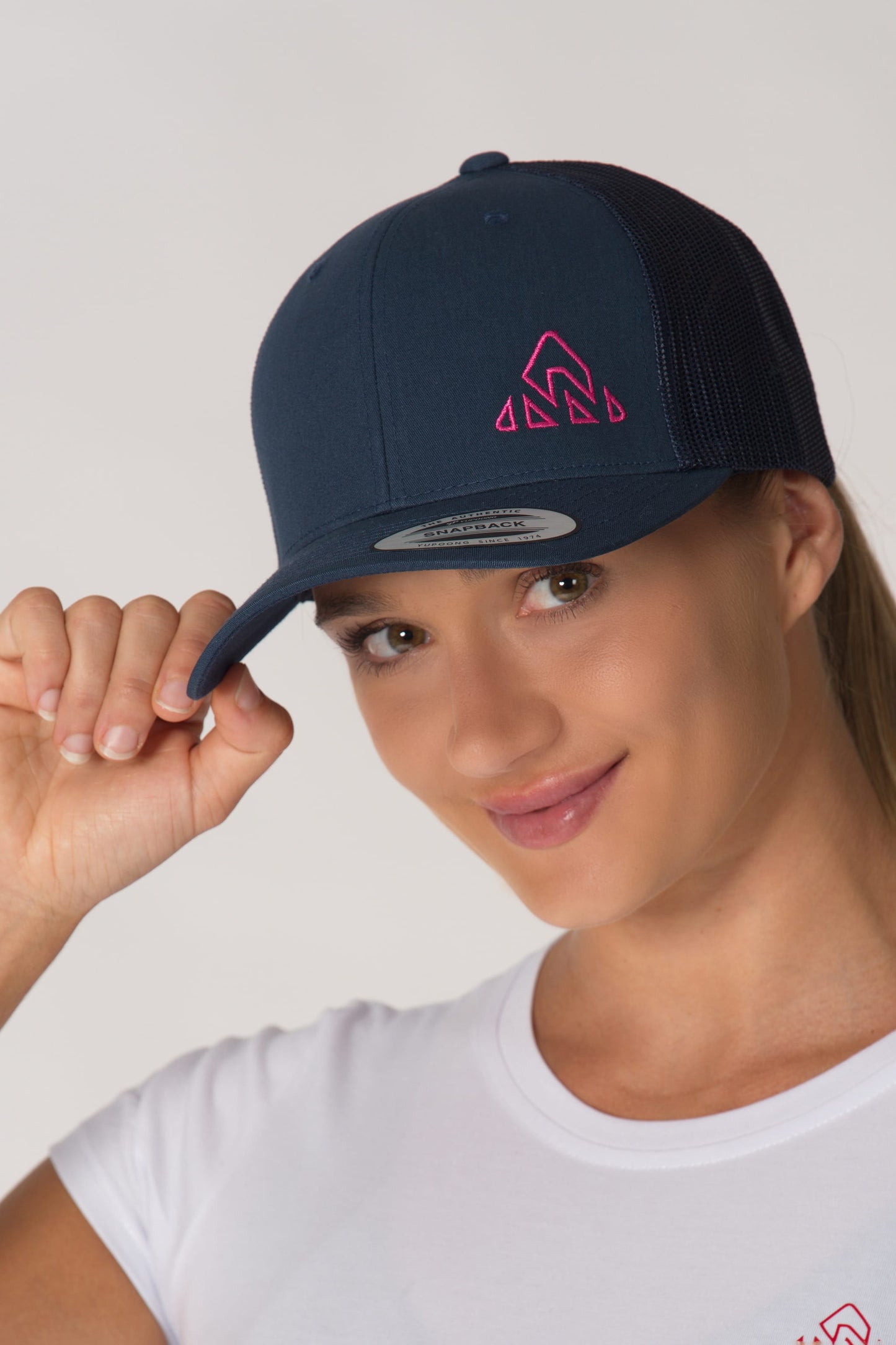 blue yupoong trucker hat women's the classics hat USA