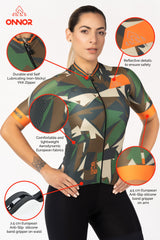 Experience the perfect blend of comfort and performance with this women's cycle shirt with short sleeves. The lightweight fabric and ergonomic design provide freedom of movement, making it an excellent choice for female cyclists.