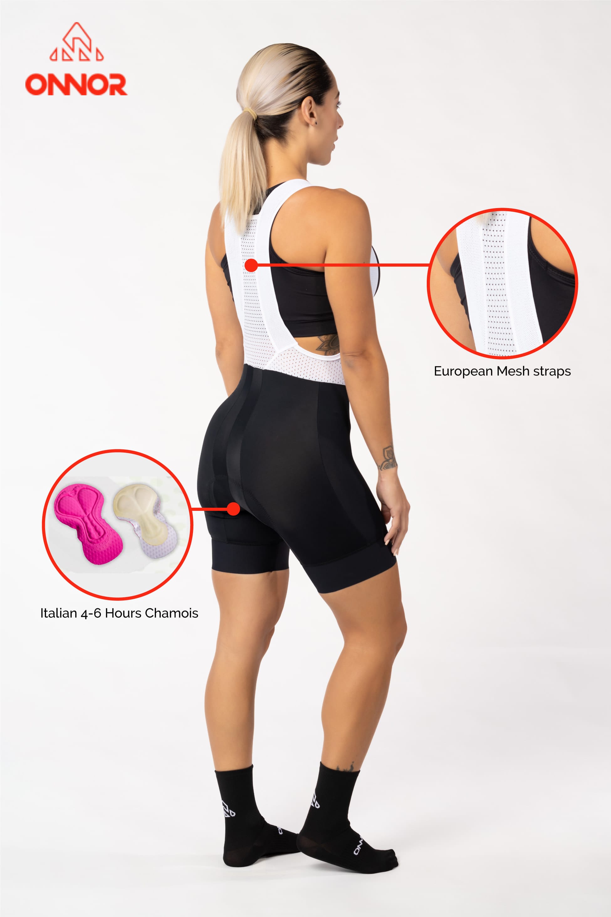 bike gear clothing - womens black cycling shorts lightweigh for amateur biker for long distances