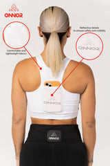 Women's white sport bra, shop online sport bra, Miami Florida, professional sport bra