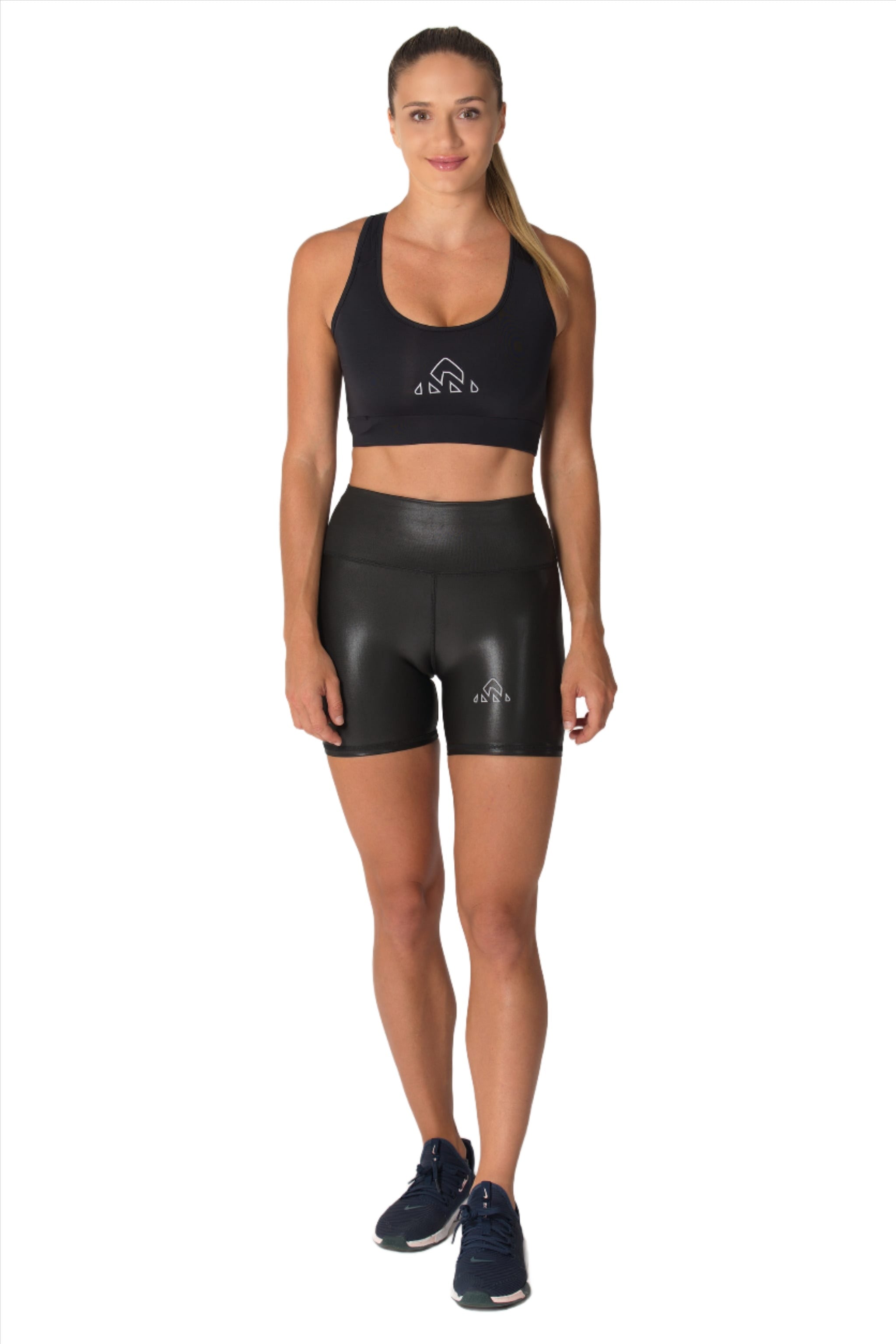 Running clothing, running shorts women, fitness women's shorts, Women's Fitness Black Faux Pro Short, Women's Fitness Short - Black Faux Pro, Women's Fitness Short - Black Faux Pro