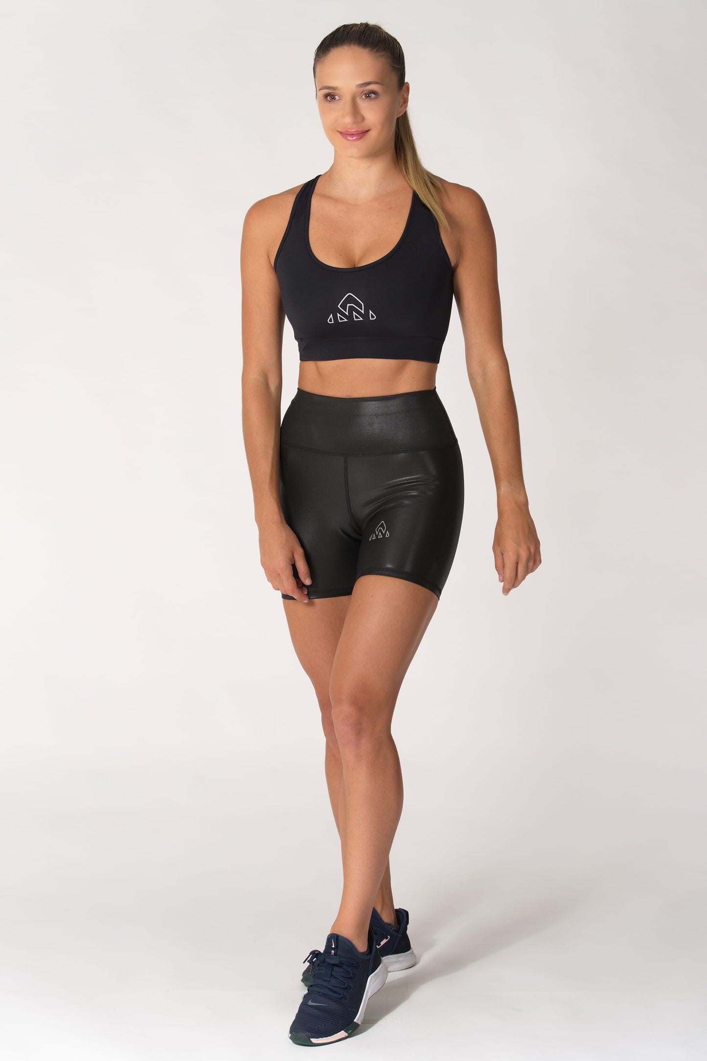 Women's Fitness Black Faux Pro Short, running shorts women's, fitness shorts for women's usa, Women's Fitness Short - Black Faux Pro, Women's Fitness Short - Black Faux Pro