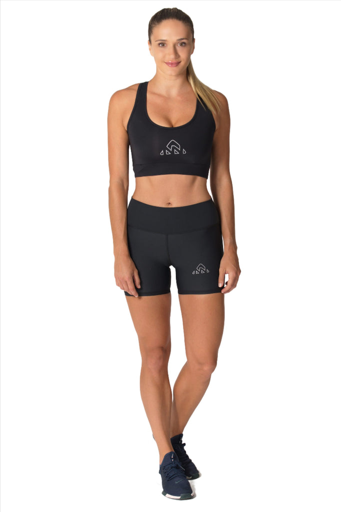 Women's Fitness Black Pro Short - women's black running shorts - fitness clothing women running short, buy online short, Miami Beach Florida, Women's Running Shorts