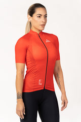 bike casual wear, women's red elite cycling jersey