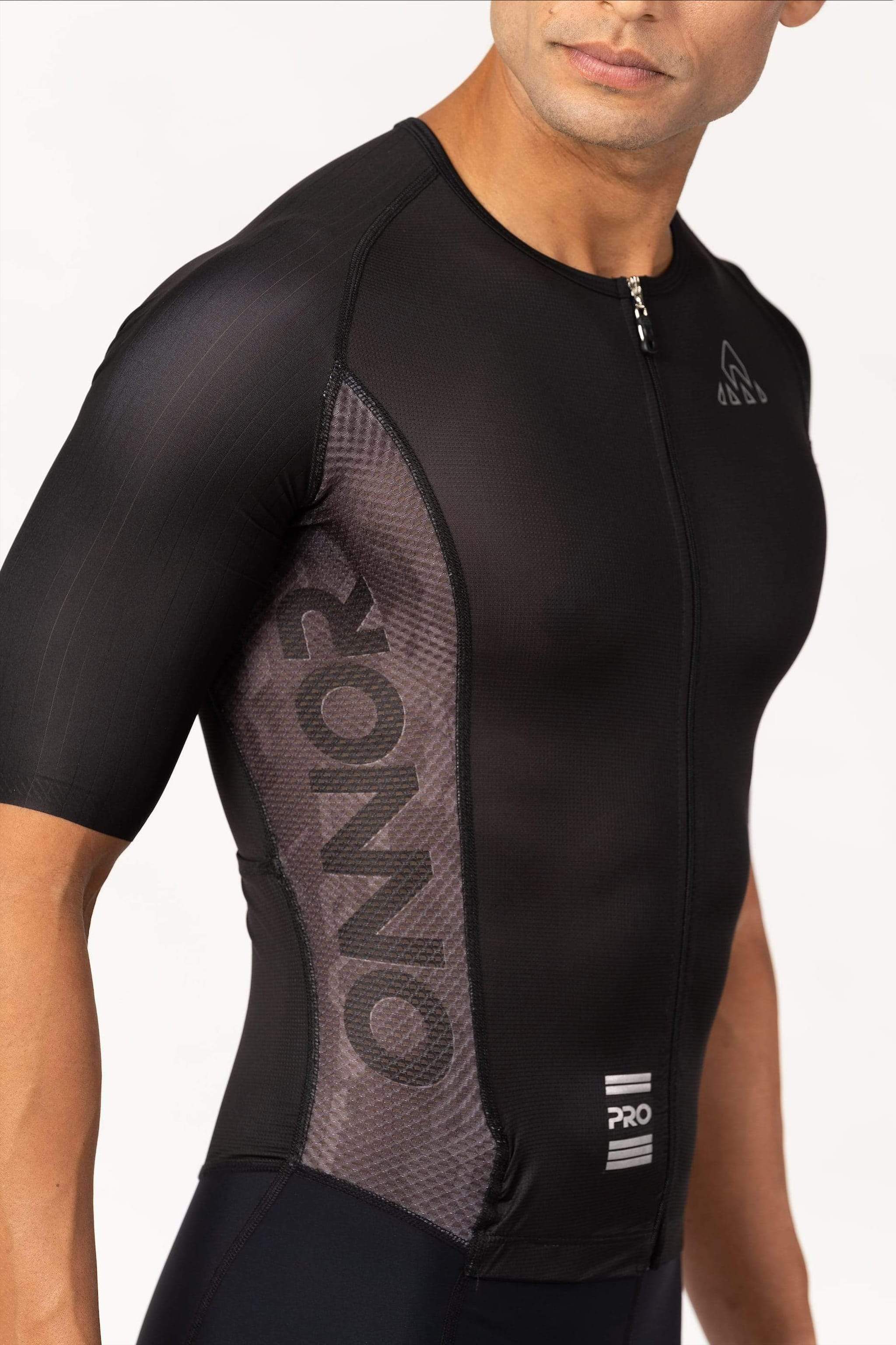 bike casual wear - men's black cycling suit short sleeve lightweigh for amateur biker for long distances