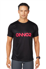 Running clothing, Men's Cotton Sport Running T-Shirt - Short Sleeve Black, shop running t-shirt mens, running t-shirt discount Miami Beach, running clothes, Men's running black t-shirt